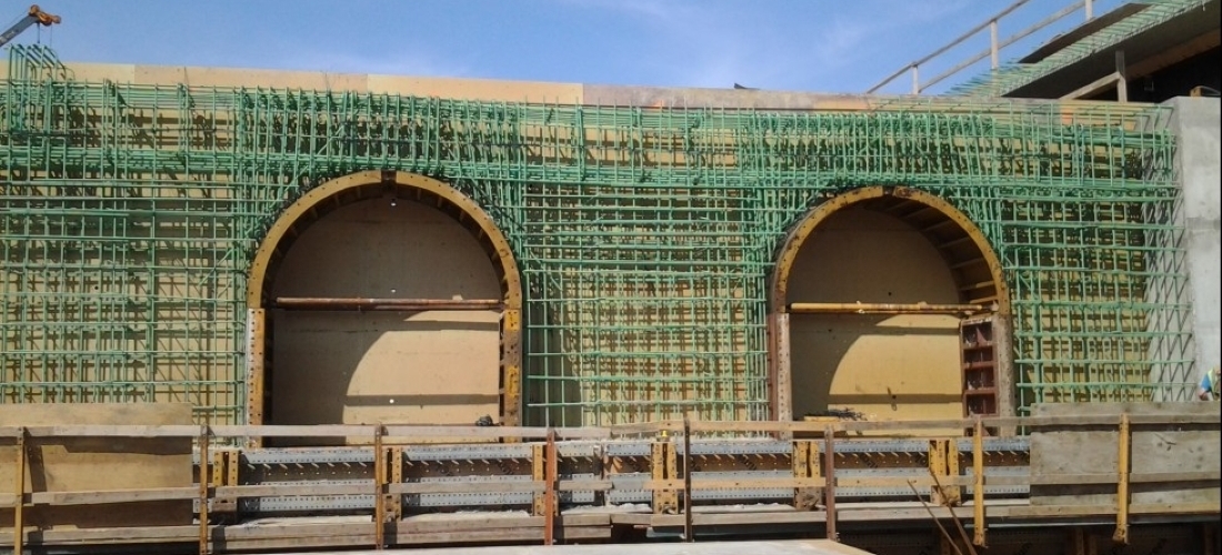 Columbus Crossroads Project Wall Steel